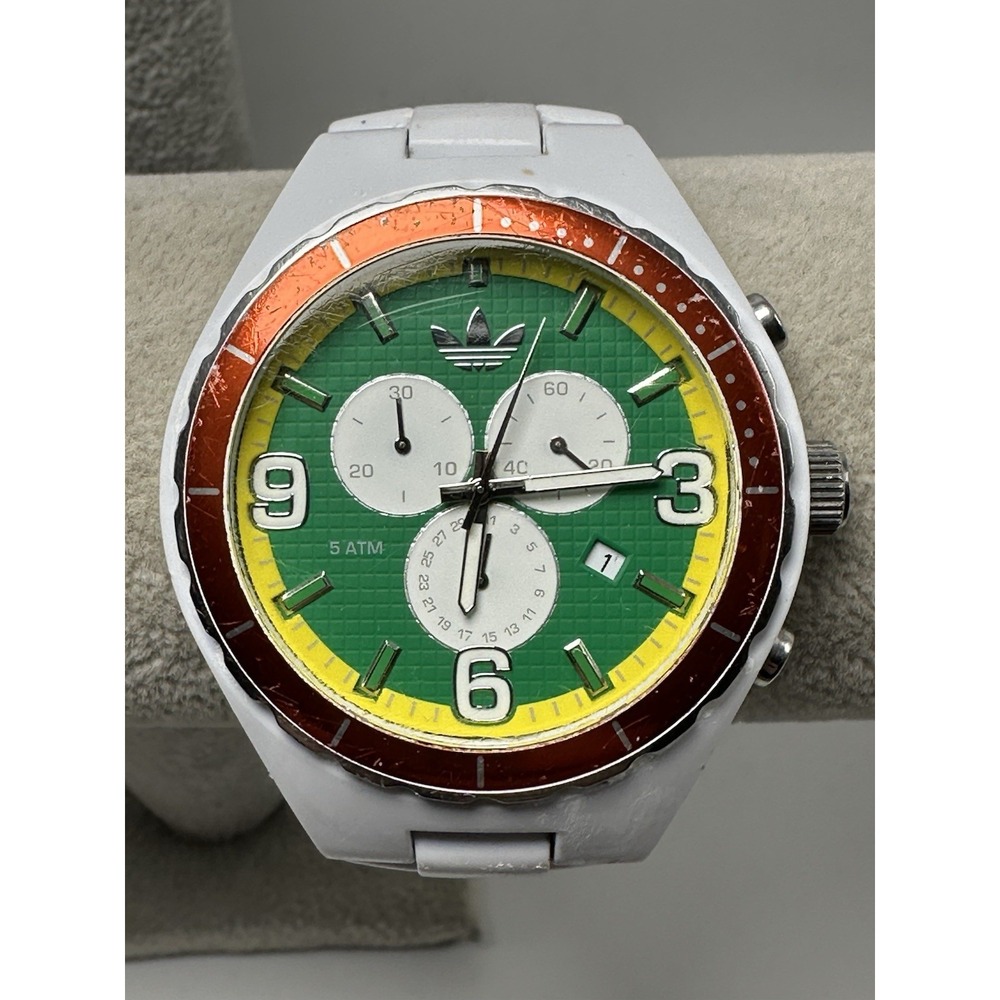 Adidas ADH2633 Rasta Mens Watch New Battery 47MM 8.5"‎ R53